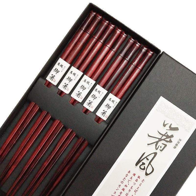 Japanese Chopsticks - 5 Pairs/SET Japanese Natural Wood Chopsticks Minaret Craft Wooden Chopsticks Household Reusable Tableware Sushi Chopsticks Gifts