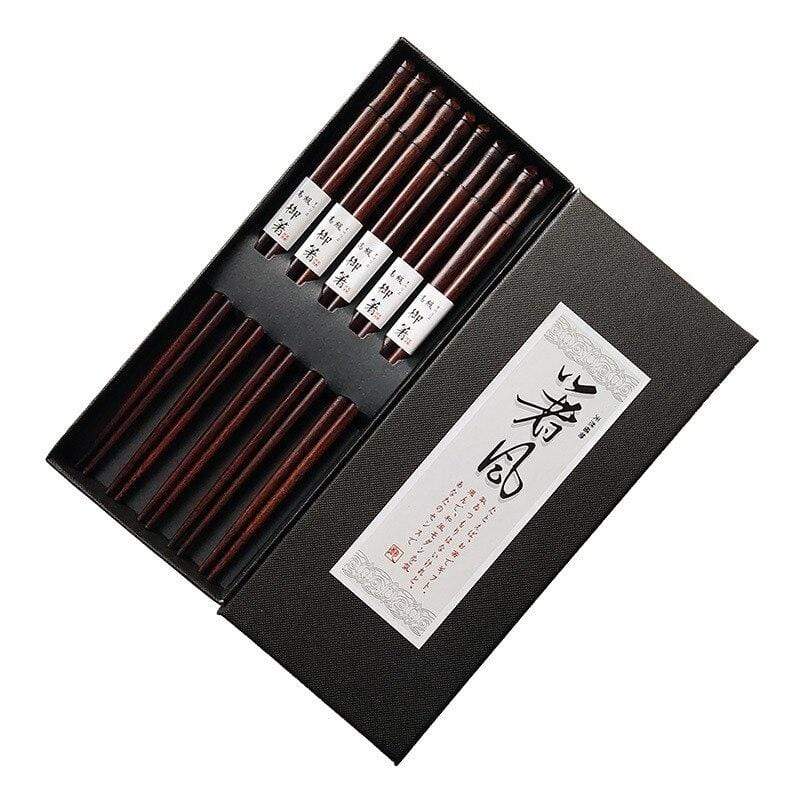 Japanese Chopsticks - 5 Pairs/SET Japanese Natural Wood Chopsticks Minaret Craft Wooden Chopsticks Household Reusable Tableware Sushi Chopsticks Gifts