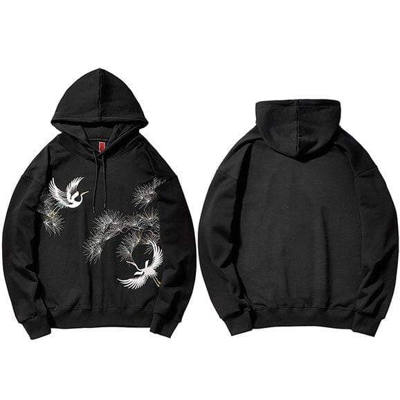 Japanese Crane Drawing  </br> Hoodie