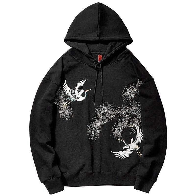 Japanese Crane Drawing  </br> Hoodie