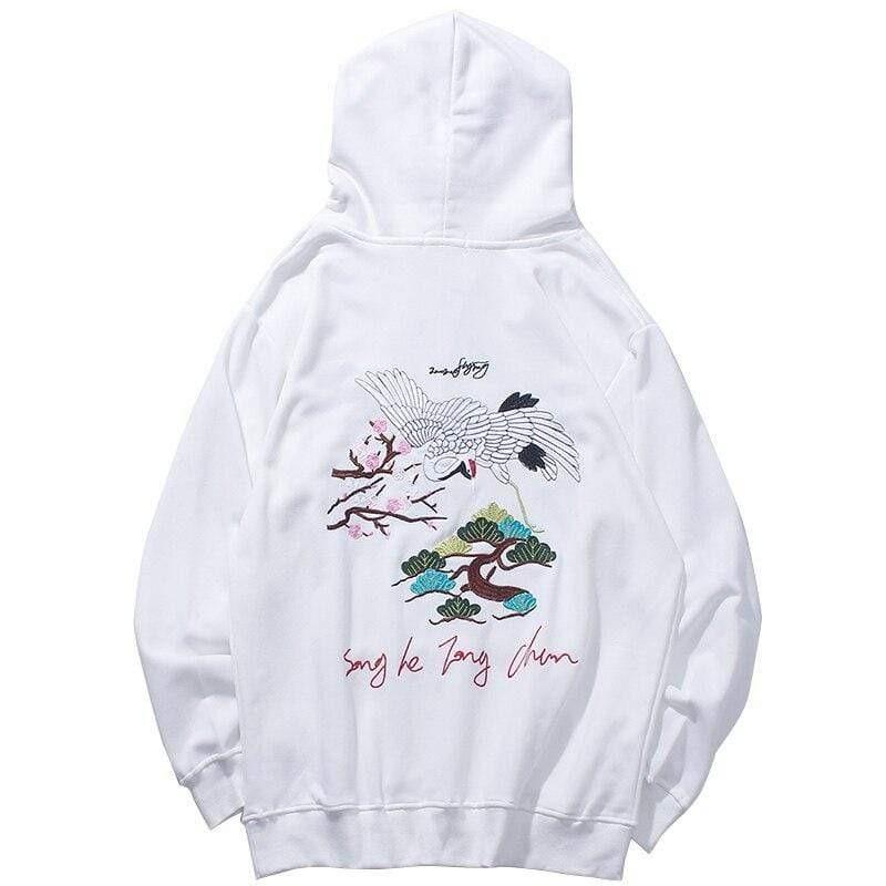 Japanese Crane Printed Streetwear  </br> Hoodie
