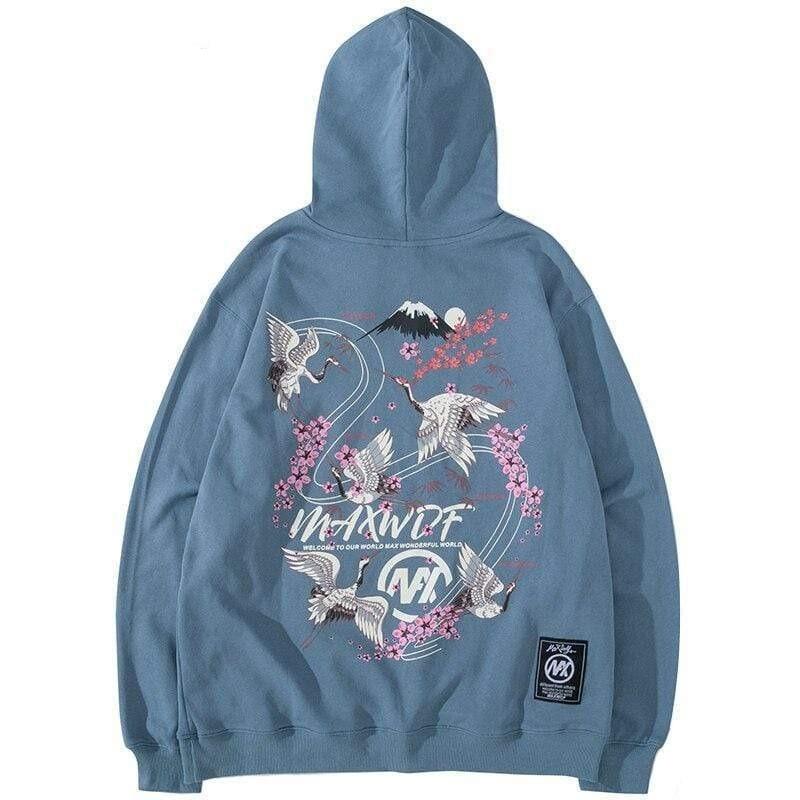 Japanese Crane & Sakura Style  </br> Hoodie