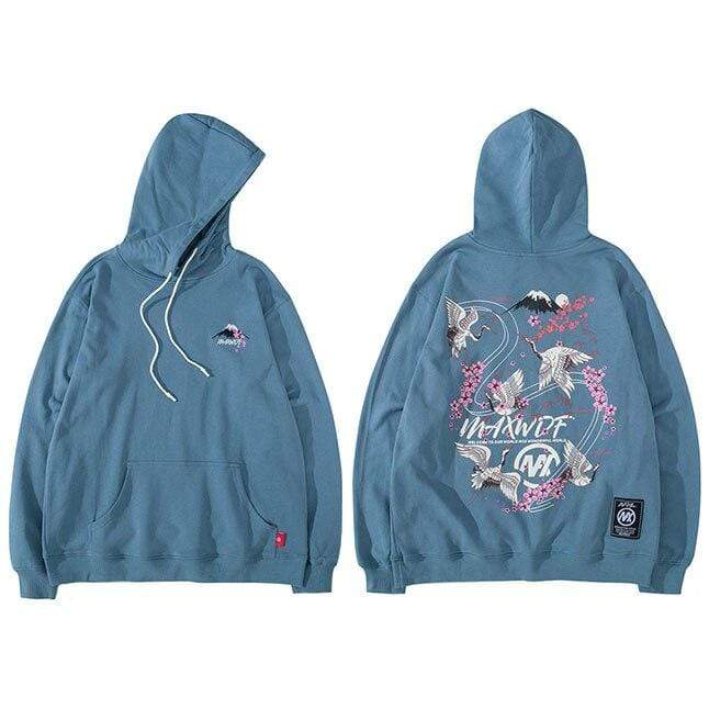 Japanese Crane & Sakura Style  </br> Hoodie