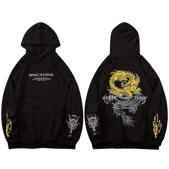 Japanese Dragon fire Streetwear  </br> Hoodie