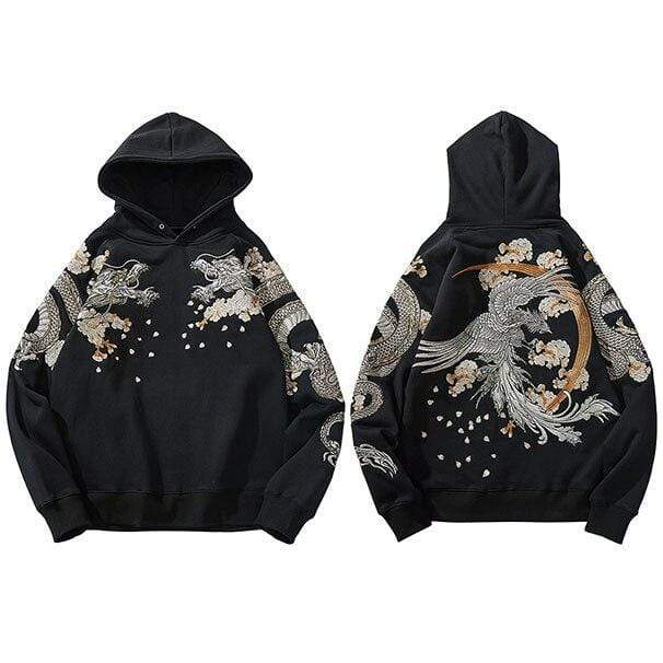 Embroidered on sale dragon hoodie