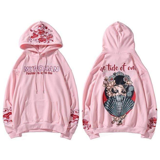 Japanese Embroidered Geisha  </br> Hoodie