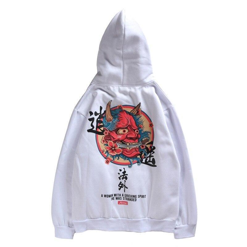 Japanese ghost clearance print hoodie