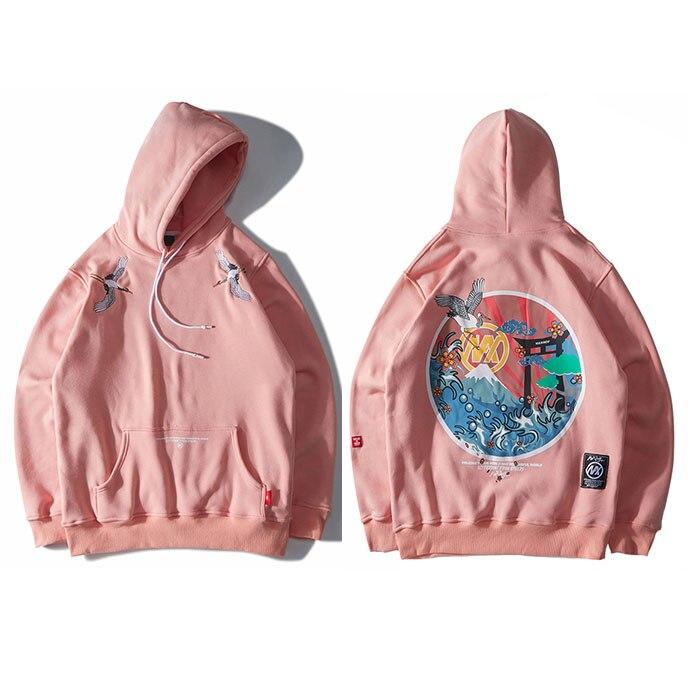 Japanese Embroidered HarajukuHoodie | Japanese Temple