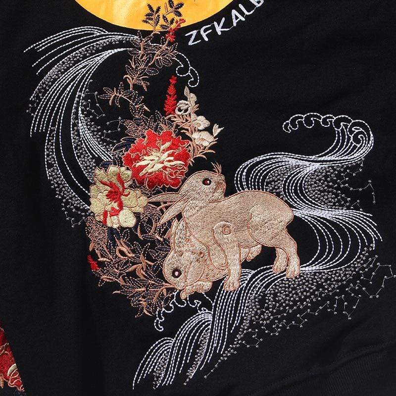 Japanese Embroidered Moon  </br> Hoodie