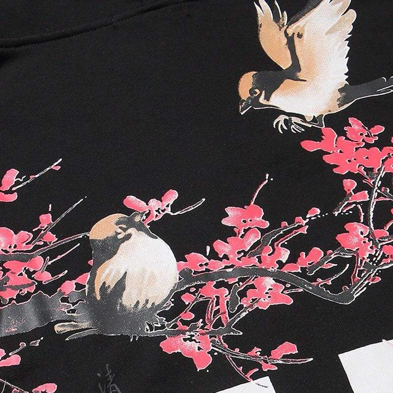 Japanese Embroidered Peace & Love  </br> Hoodie