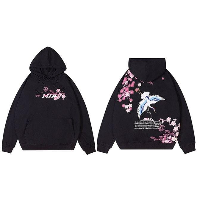 Japanese Embroidered Tsuru  </br> Hoodie