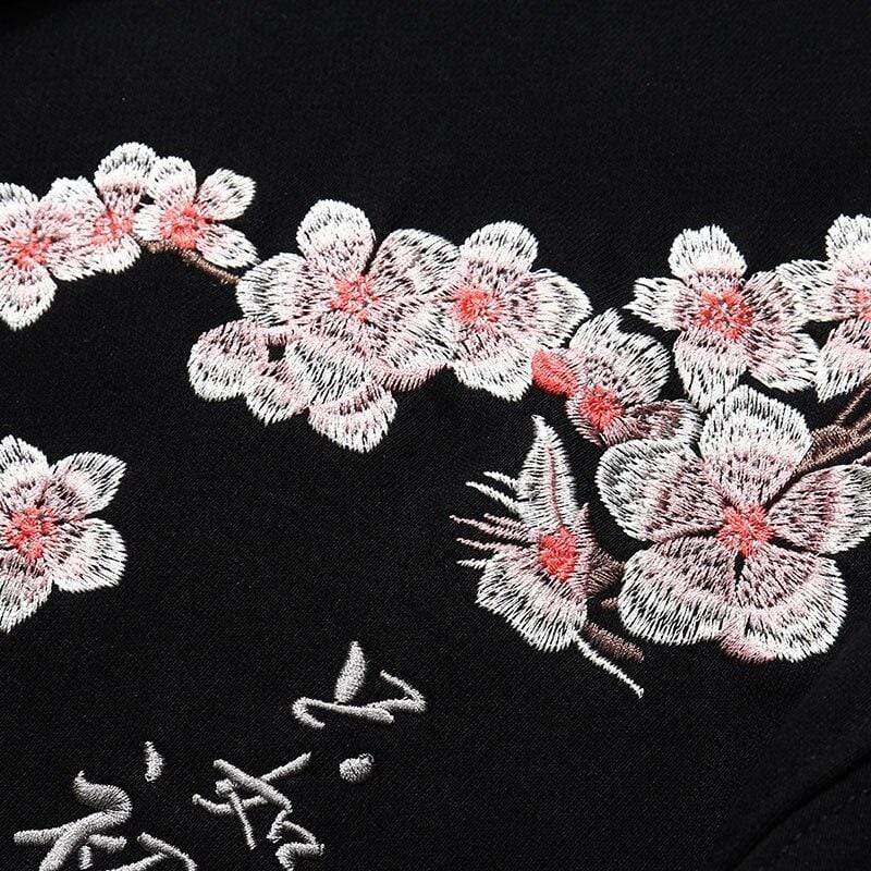 Japanese  Embroidered Tsuru  </br> Hoodie