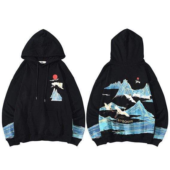 Japanese Fashion Tsuru  </br> Hoodie