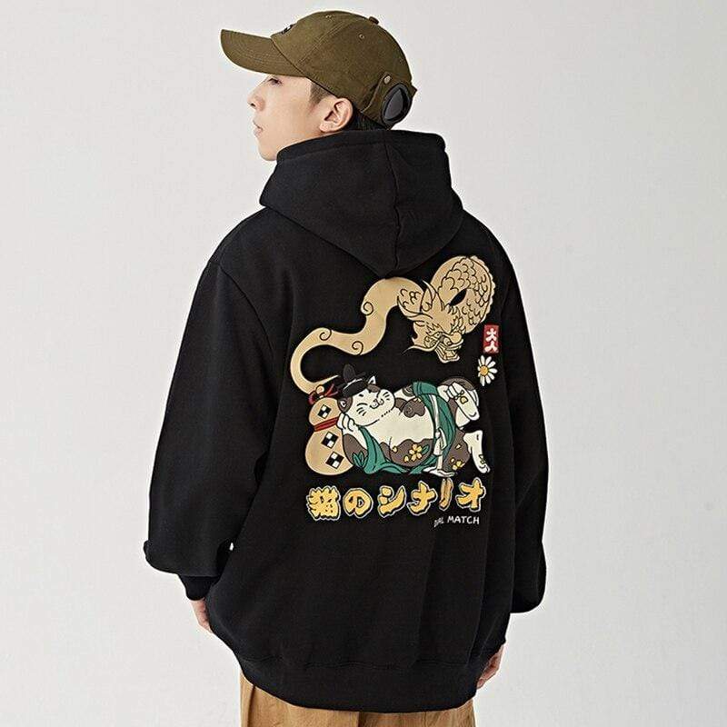 Japanese God Cat Hoodie