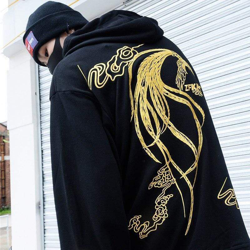 Japanese Gold Crane Style  </br> Hoodie