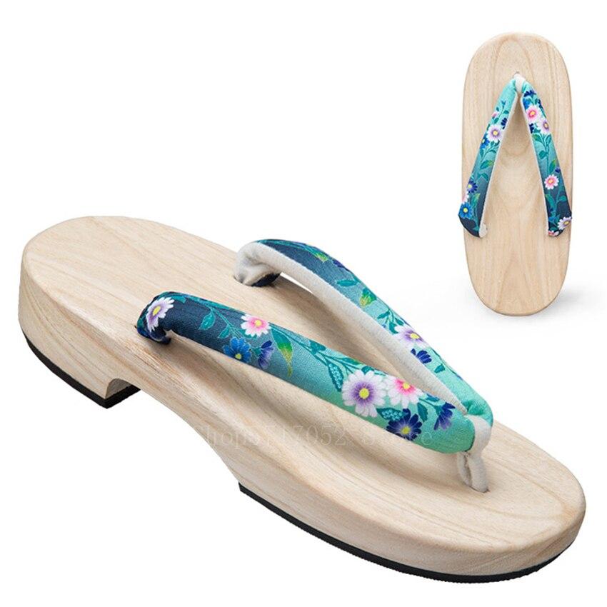 Japanese green Sakura </br> Womens Geta