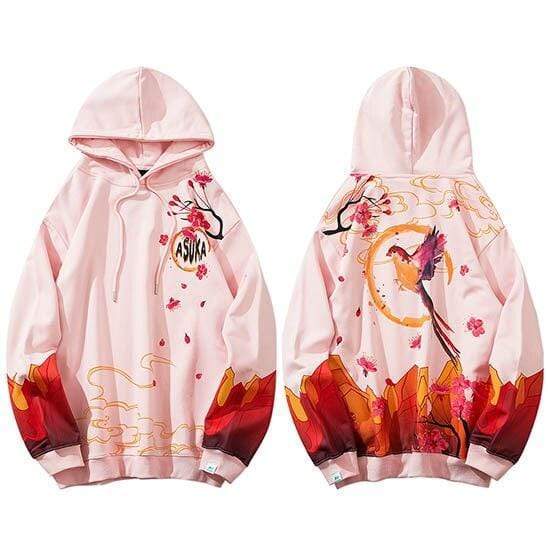Japanese Red Bird Hoodie