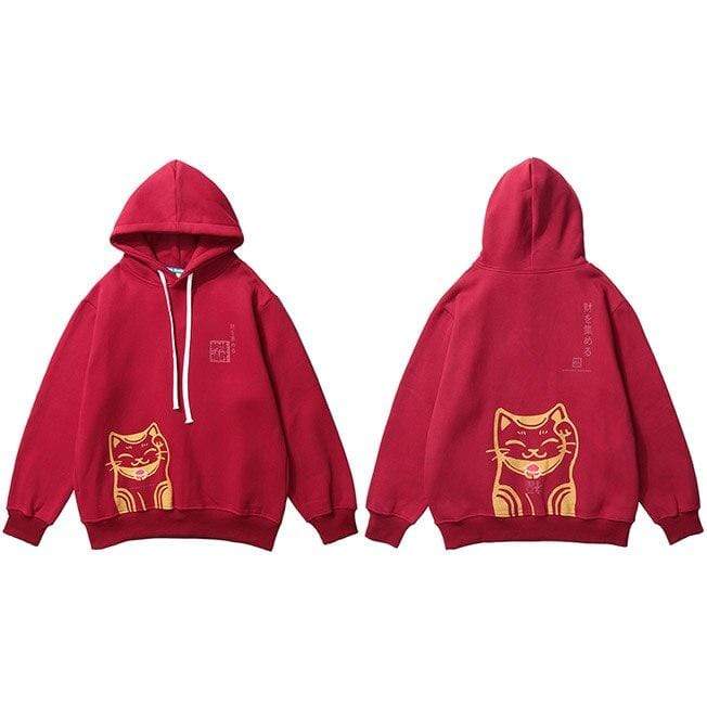 Japanese Style Maneki Neko  </br> Hoodie