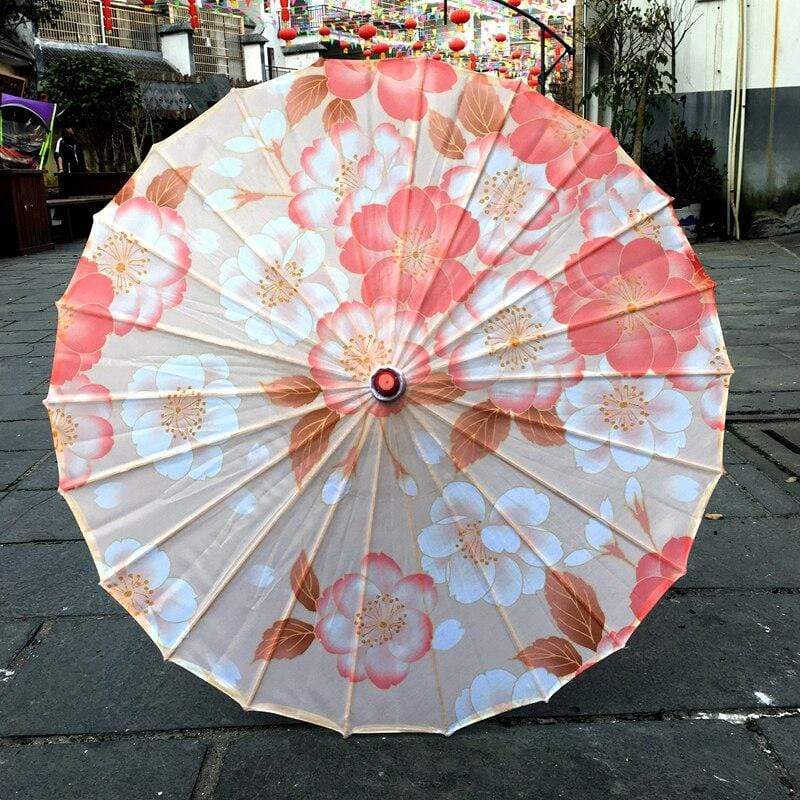 Japanese Umbrella - Silk Women Umbrella Japanese Cherry Blossoms Silk Ancient Dance Umbrella Decorative Umbrella Chinese Style Oil Paper Umbrella