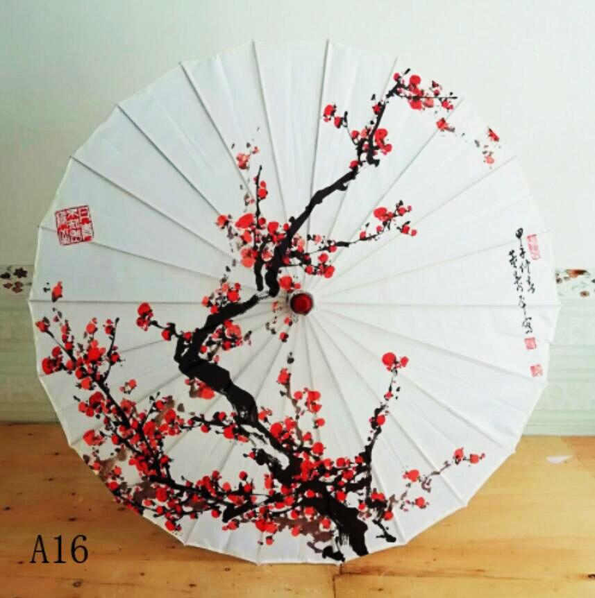 Japanese Umbrella - Silk Women Umbrella Japanese Cherry Blossoms Silk Ancient Dance Umbrella Decorative Umbrella Chinese Style Oil Paper Umbrella