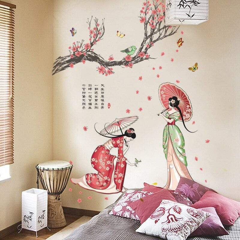 Japanese Wall Decals Asian Spring Japanese Temple