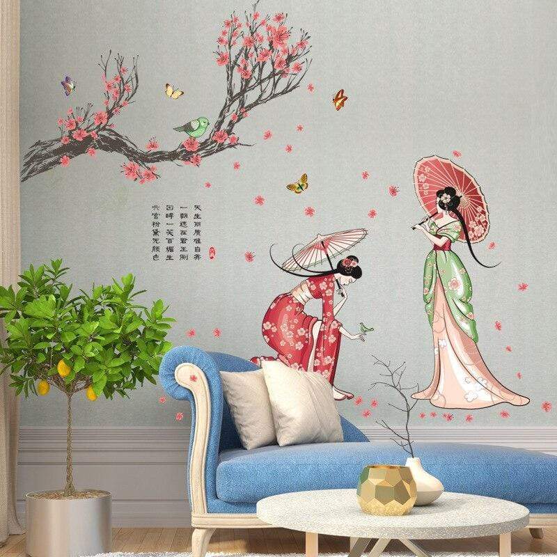 Japanese Wall Decals - Asian Spring