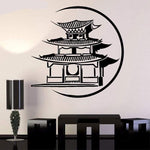 Japanese Wall Decals - Big Temple