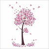 Japanese Wall Decals - Pink Butterfly Tree