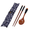 Japanese Wooden Chopsticks Beige Thread