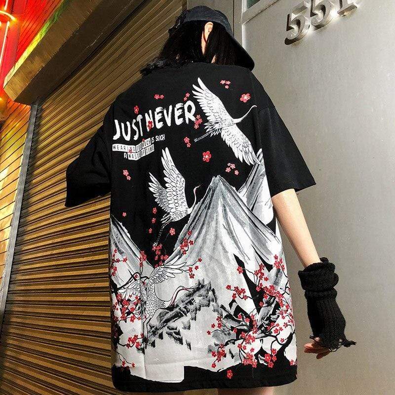 Just Never Crane T-shirt </br> Japanese T-Shirt
