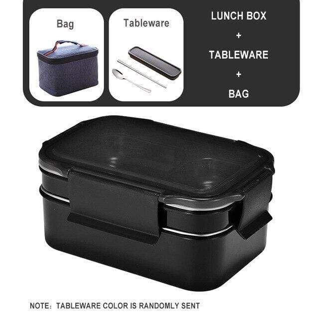 Kids Bento Box </br> Japanese Bento - Black Full Set