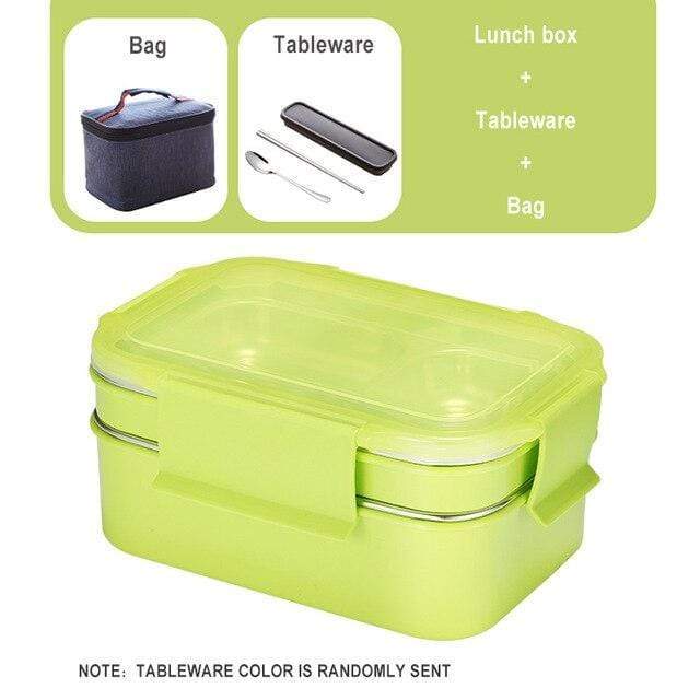 Lonchera Lunch Box Large Capacity With Tableware Leakproof Bento