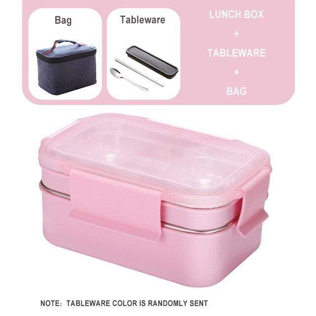 Japanese Lunch Box Wheat Straw Bento Box with Tableware