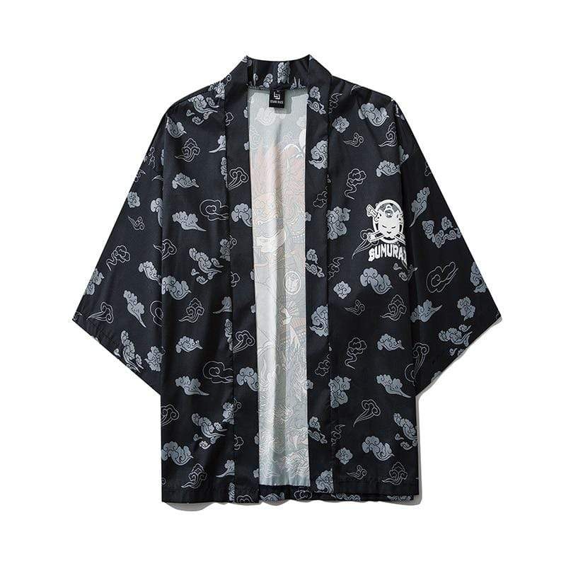 Kimono Jacket - Bebovizi Japanese Style Cat Samurai Kimono Streetwear Men Women Cardigan Japan Harajuku Anime Robe Anime Clothes 2020 Summer