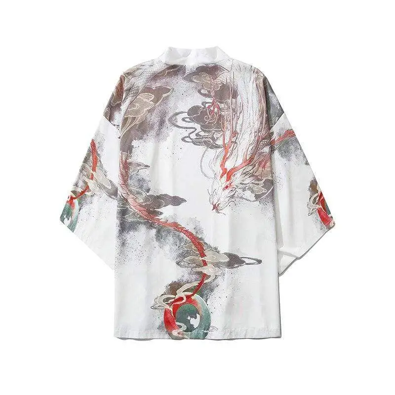 Kimono Jacket - Bebovizi Summer Beauty Samurai Traditional Kimono Japanese Anime Clothes Cardigan Cosplay Men Women Yukata Female Shirt Blouse