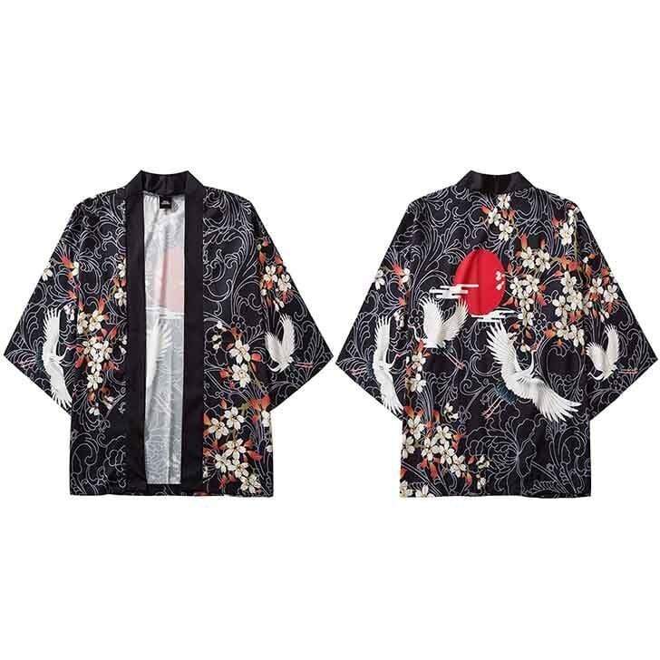 Kimono Jacket White Birds