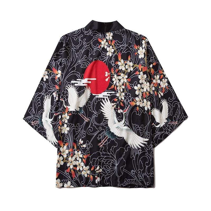 Kimono Jacket White Birds