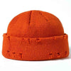 Men Hip Hop Harajuku Skullies Beanies Hats Ripped Holes Knitted Hats Plain 2020 Autumn Winter Soft Cotton Warm Caps