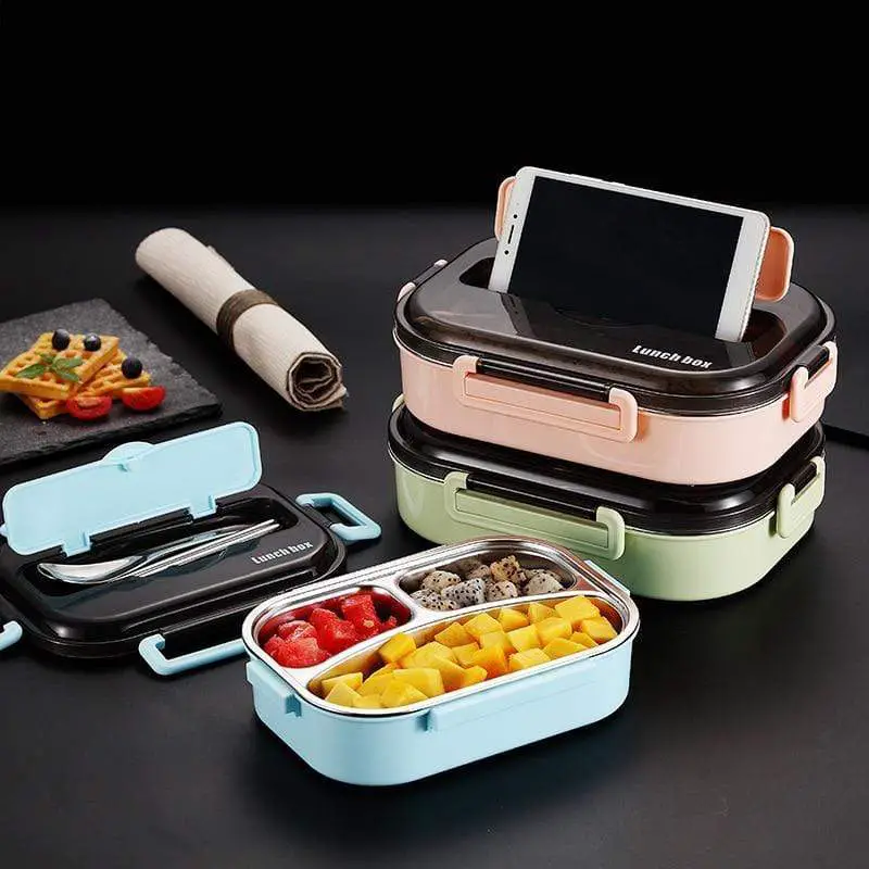 Portable Stainless Steel Japanese Bento Box | Japanese Temple