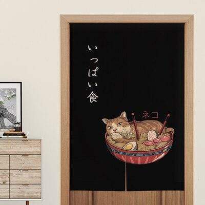 Noren Curtain</br> Cat Ramen