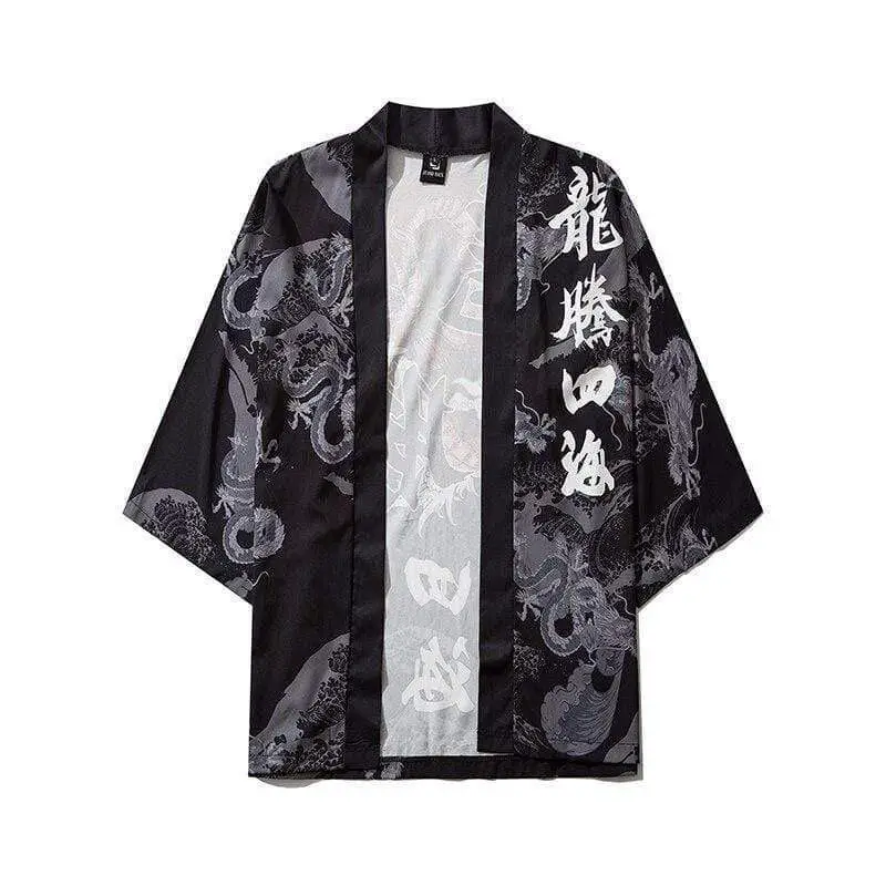 Red Dragon Kimono Jacket | Japanese Temple