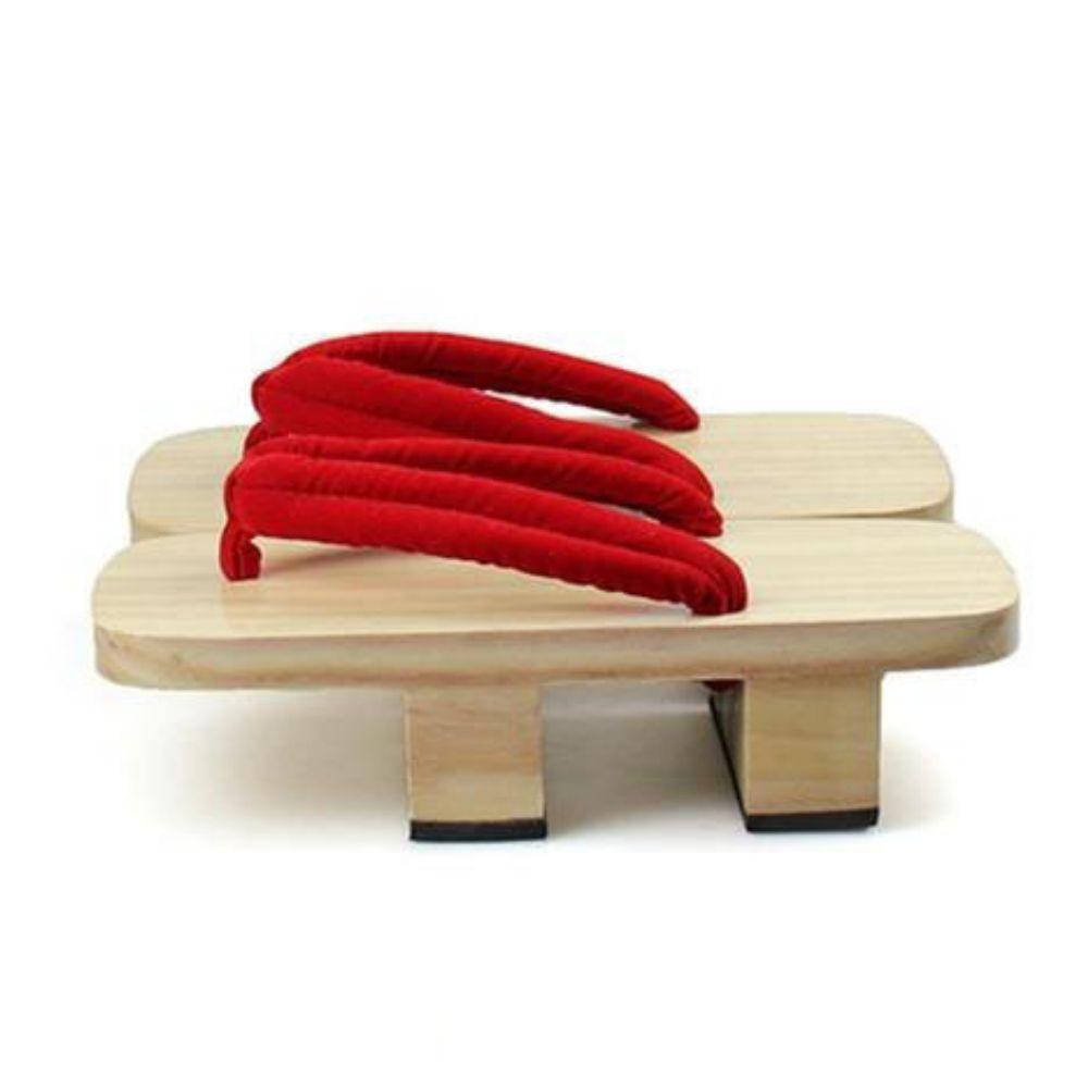 Traditional Red Geta Sandals