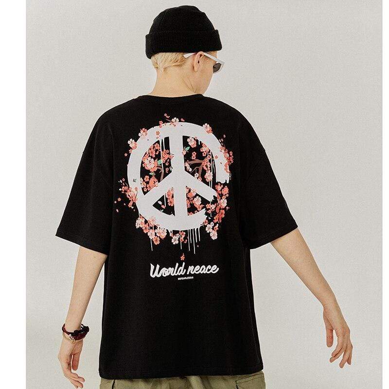 Sakura Peace & Love </br> Japanese T-shirt