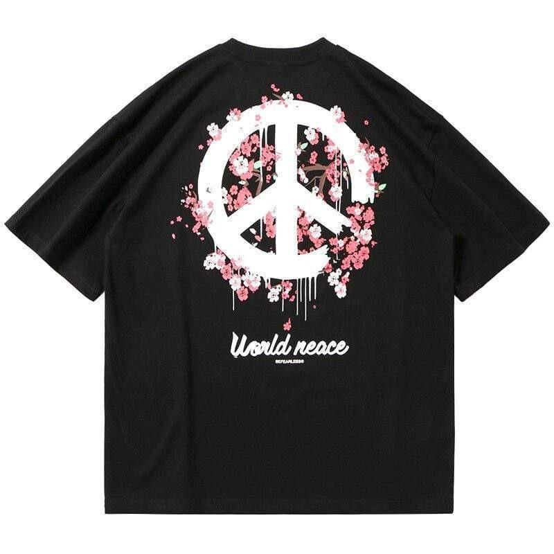 Sakura Peace & Love </br> Japanese T-shirt