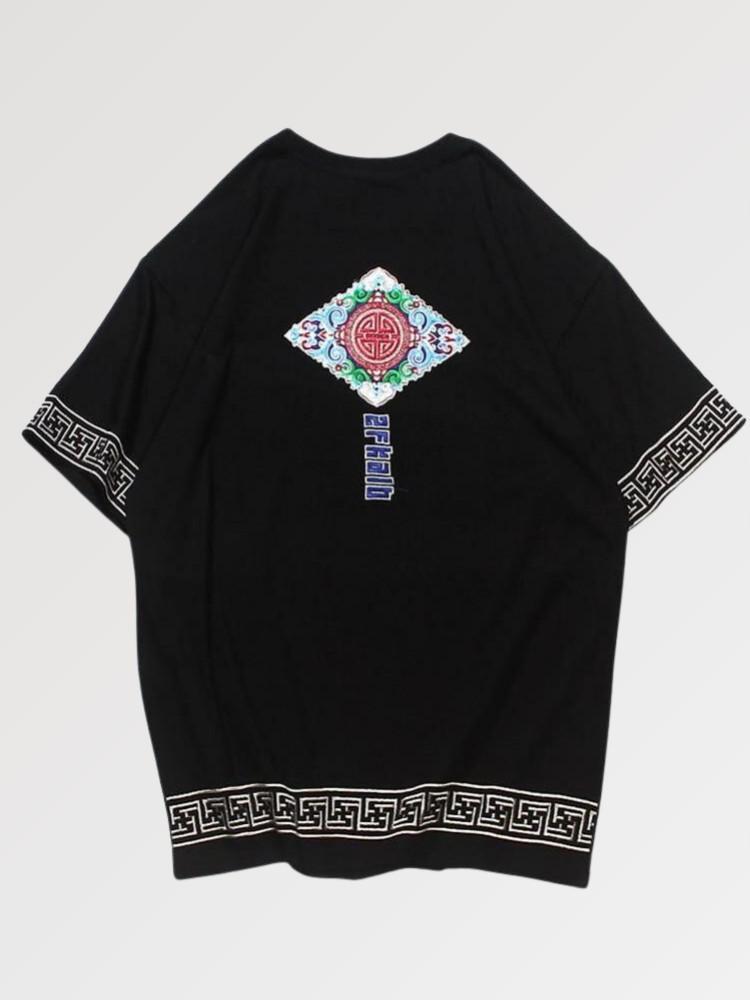 T-Shirt Broderie Japonaise 'Kadoma'