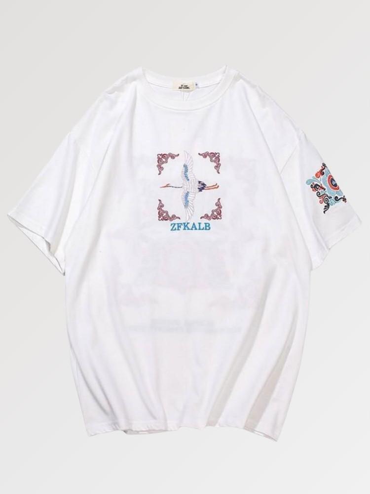 T-Shirt Japonais Brodé 'Kurashiki'