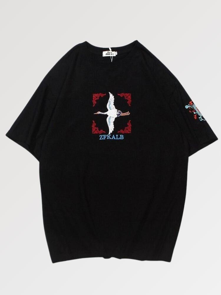 T-Shirt Japonais Brodé 'Kurashiki'