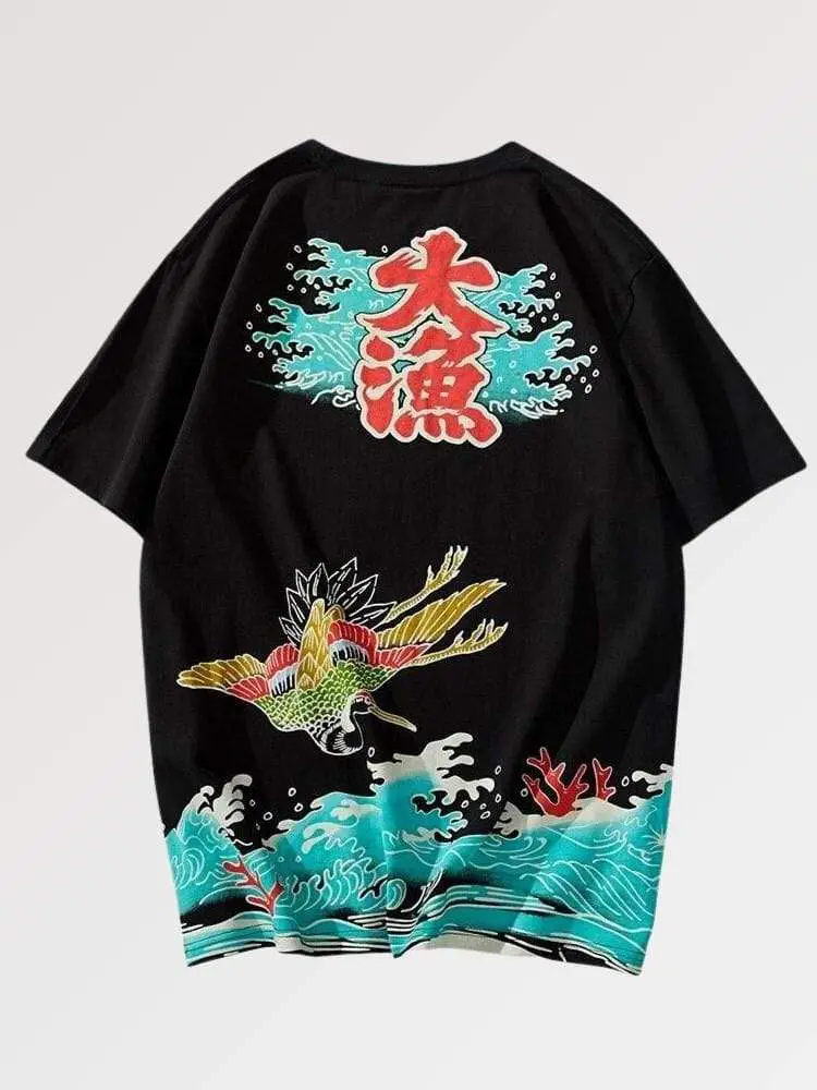 T-Shirt Oiseau Japonais 'Ginowan'
