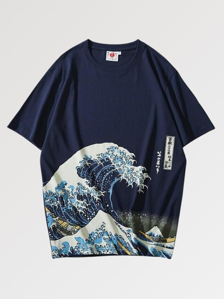T-Shirt Vague de Kanagawa 'Hokusai'
