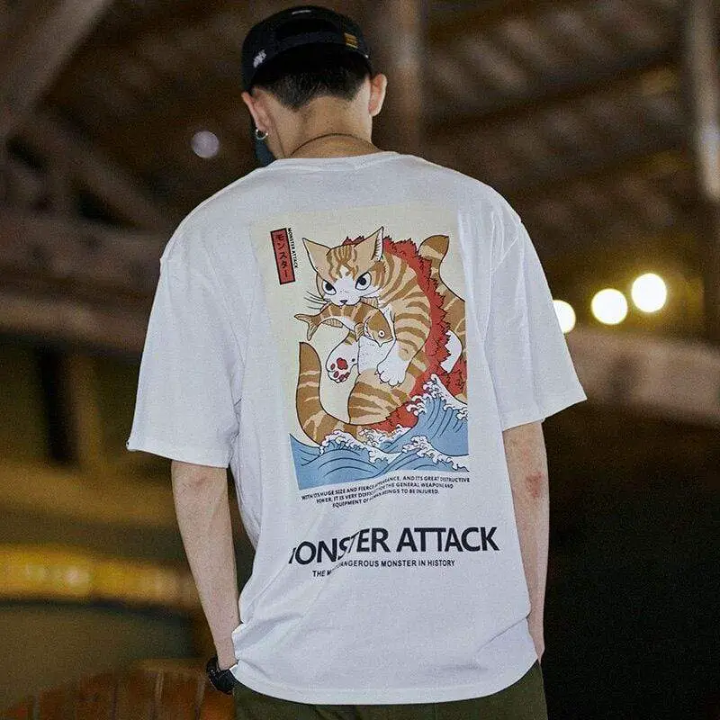 The Dangerous Catzilla Japanese T-Shirt | Japanese Temple